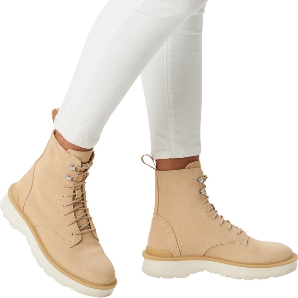 SOREL | NWT Hi-Line Lace Boot - Size 9.5 - Waterproof Ceramic Chalk Tan Cream - Picture 6 of 16